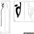 Variantes d’amphores africaines Keay XXVII.A, dessin (Dessin C. Dovis-Vicente ; d’après DOVIS-VICENTE 2001, p. 33 © Dovis-Vicente)